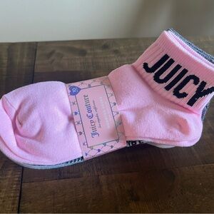 Juicy Couture Quarter Womens Socks - Ten Pairs - New - Shoe size 4-10
